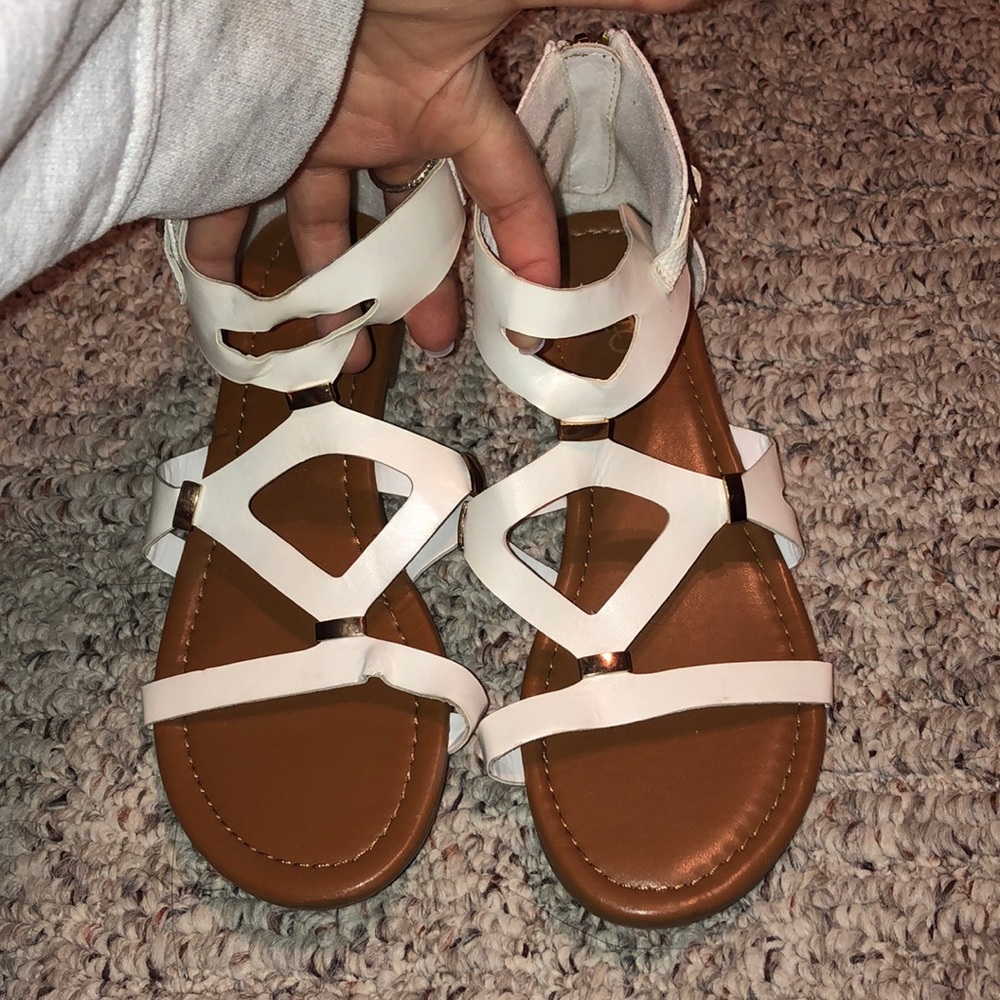 White sandals